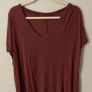 maroon tshirt from brandy